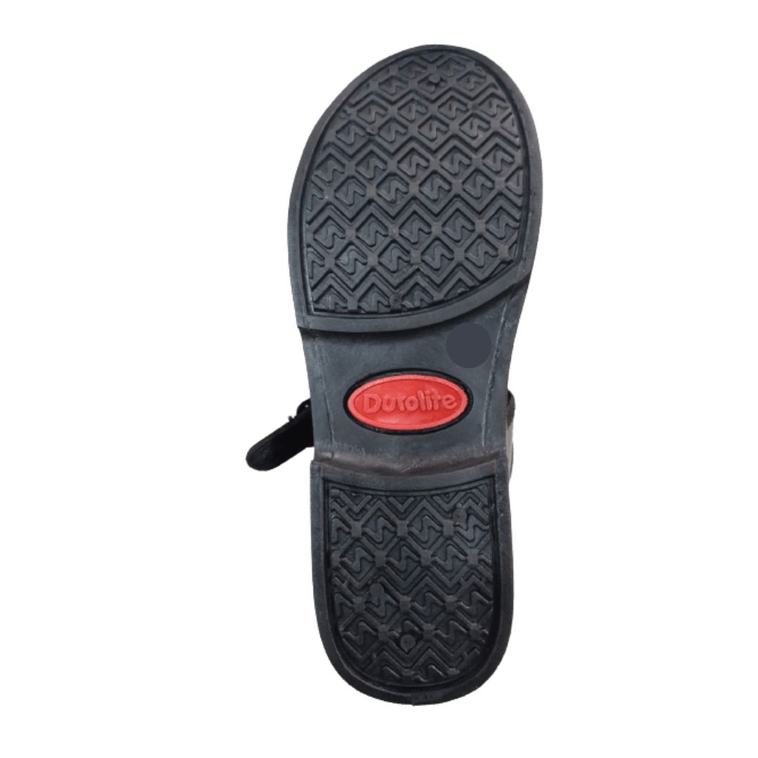 Girls school shoes Black Durolite-www,stepupfashions.com