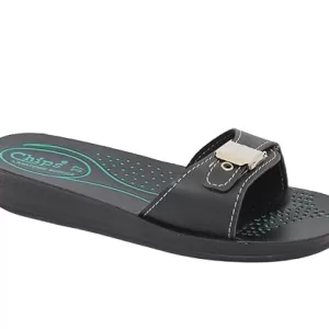 Blue women’s slipper for women, featuring a stylish synthetic leather upper, cushioned PU sole, and open-toe comfort design-ideal for casual wear, daily use, and easy maintenance. Perfect women’s footwear choice for comfort, fashion, and durability. Shop ladies’ slippers online for the latest in women’s shoes and sandals.