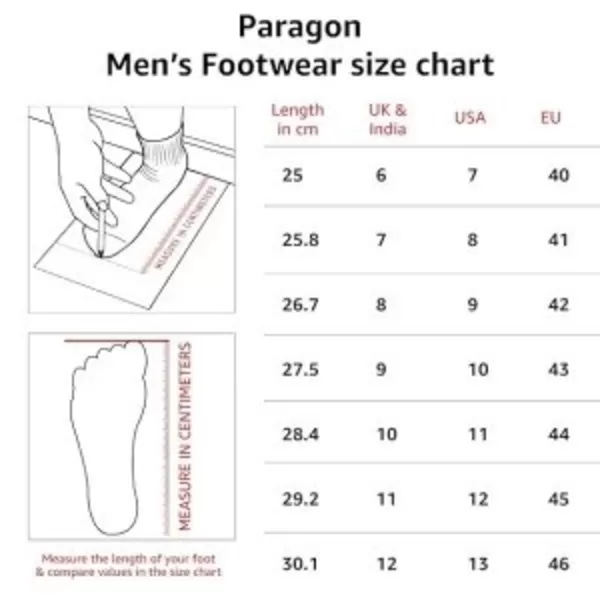 paragon mens size chart www.stepupfashion.com
