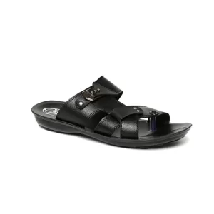 shop for Paragon PU6758G men’s Black thong sandals with cushioned sole and open toe