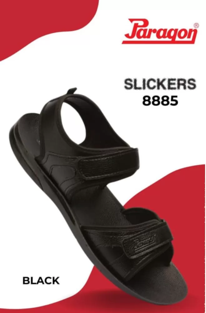 PARAGON Boy's Kids P-Toes Black Sandal school full black